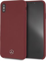 Rood hoesje van Mercedes-Benz - Backcover - Soft Touch - iPhone Xs Max - Hoogwaardige kwaliteit