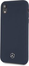Navy hoesje van Mercedes-Benz - Backcover - iPhone XR - Silicone
