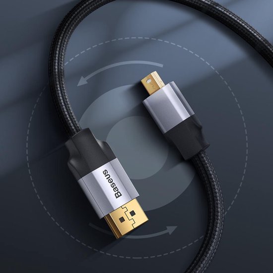 @60Hz 4K Mini Displayport (Thunderbolt) naar HDMI 2.0 Kabel / Adapter / Converter Mini Display Port To HDMI (Male) Voor Apple / Mac / Macbook - 1 meter - Baseus
