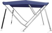 3 Boog RVS Biminitop Zonnetent BLAUW H91 cm Breedte 200-213 cm