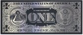Schilderij One Dollar Bill | 100 x 42 cm | PosterGuru.nl