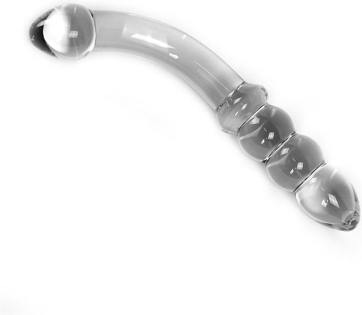Glazen Dildo Curve - transparant