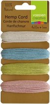 Vaessen Creative Hemp Koord - Assortiment - 4x10m - Lente