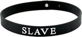 Halsbandje met tekst "SLAVE"