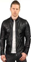 Versano Dallas Leren Heren Bikerjack Heren Jack 5XL - Zwart