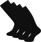 Socke|Sokken Heren|Effen Basic "Naadloze Zwarte Kniesokken"|80% katoen|Maat 36/41|2 Paar