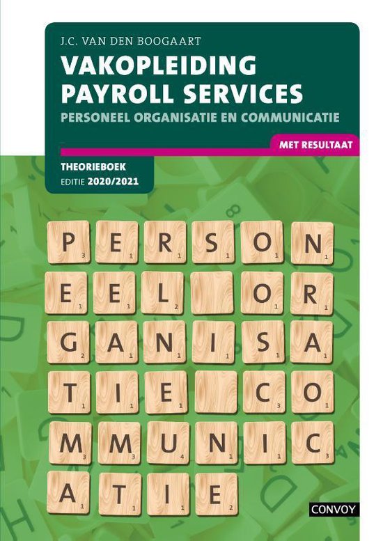 VPakopleiding Payrol Services 2020-2021 Theorieboek - J.C. van den Boogaart