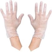 Handschoenen Nitrile Gloves Wegwerp Comfort < powder free > disposables -Latex vrij -100st - Wit - maat -S-