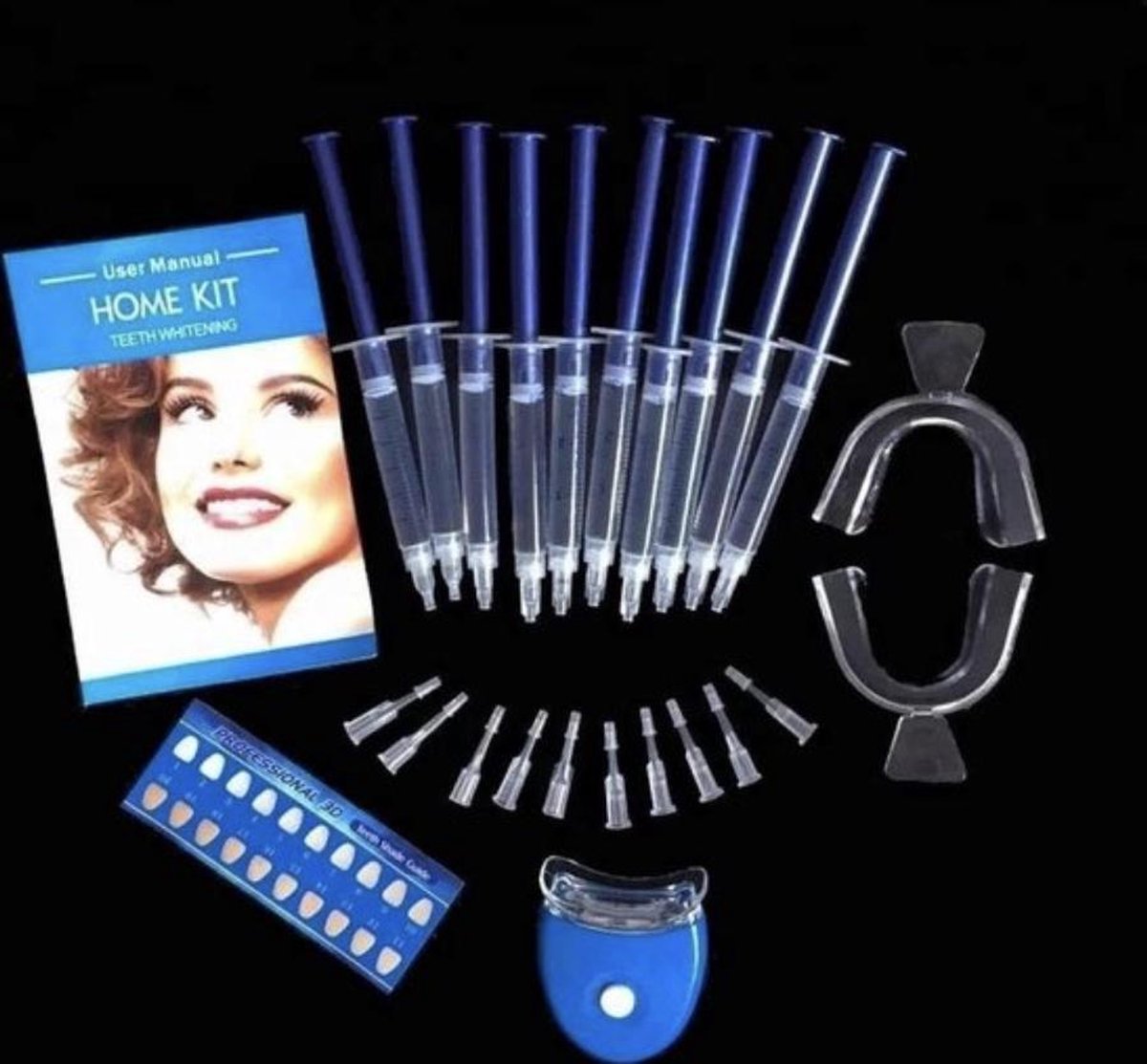 Tanden Bleken - Tandbleek Set - Tandenbleekset - Tandbleekset Premium - Tanden Bleekset - Tandbleekset Premium - 3D LED - Zonder Peroxide - 3 Gelspuiten - Veilig - Thuis bleken - Witte Tanden - Professionele Teeth Whitening - Tandenbleek set - at-shop