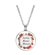 Akyol - Ik heb de liefste bonus mama Ketting - Mama/Moeder - mama - Leuke kado voor je liefste bonus oma - 2,5 x 2,5 CM