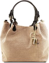 TL KeyLuck - Gewoven print leren shopper bag (TL141573)