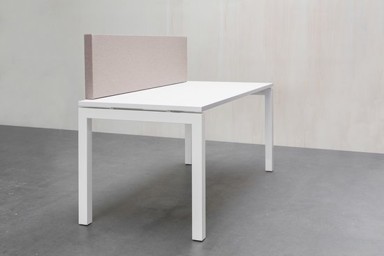 SPACIO akoestische opzetwand 160x40 cm - Klemvoet - Lichtgrijs