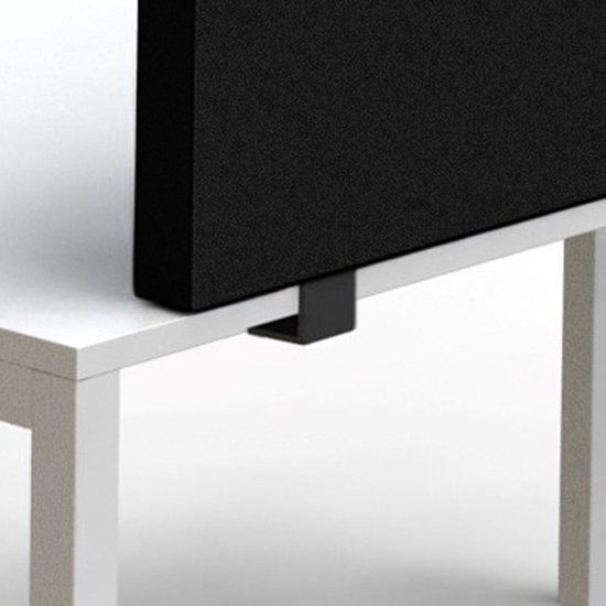 SPACIO akoestische opzetwand 120x40 cm - Klemvoet - Zwart
