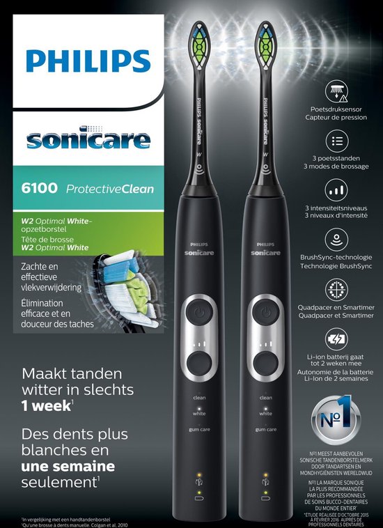 Philips Sonicare ProtectiveClean 6100 HX6870/34 Duo Elektrische