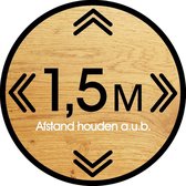 Afstand houden, 1,5 meter vloersticker rond Ø 20 cm; Corona / COVID-19