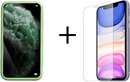 Apple iPhone 11  Hoesje - Siliconen Backcover - Met lensbescherming - Liquid Sillicone Coating - Groen