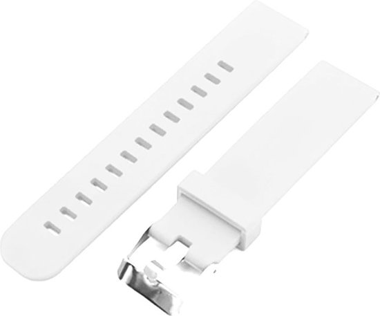 Horlogeband van Siliconen voor Armani | 22 mm | Horloge Band - Horlogebandjes | Wit