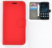 Huawei P9 Plus smartphone hoesje book style wallet case rood