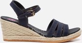 Panama Jack Isa B802 sandalen met sleehak blauw - Maat 41