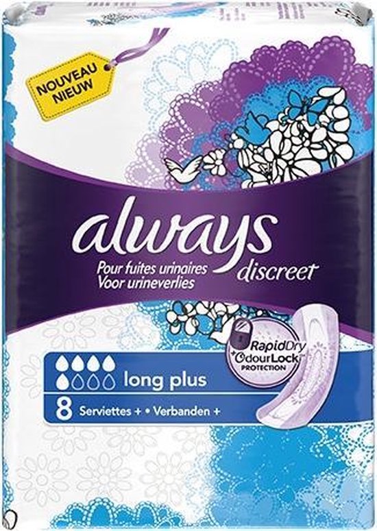 Always Discreet Incontinent medium Pad long Incontinentiepads