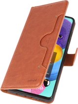 Kaarthouder Portemonnee Book Case Samsung Galaxy A51 - Bruin