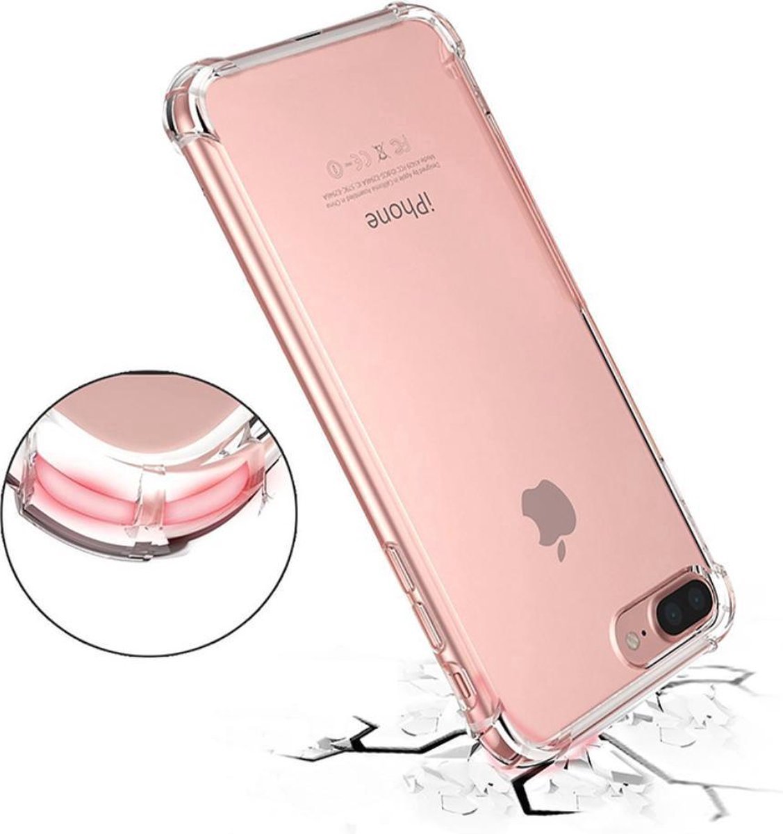 FB Telecom Telefoonhoesje - Back Cover - Geschikt Voor Apple IPhone 7 Plus