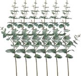 Set van 6x stuks Groene Eucalyptus kunsttakken kunstplant 68 cm - Kunstplanten/kunsttakken - Kunstbloemen boeketten