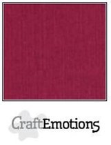 CraftEmotions linnenkarton 10 vel bordeaux 30,5x30,5cm / LC-25