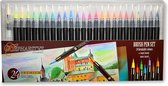 ℋephaestus  ℰssentials - 24+1 Water brush pen set - kleur penseelstiften - inclusief water penseelstift - brushpen