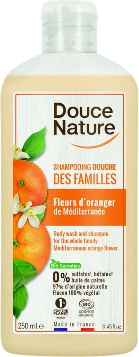Douce Nature Organic Shower Gel & Shampoo Family Orange - 250 Ml