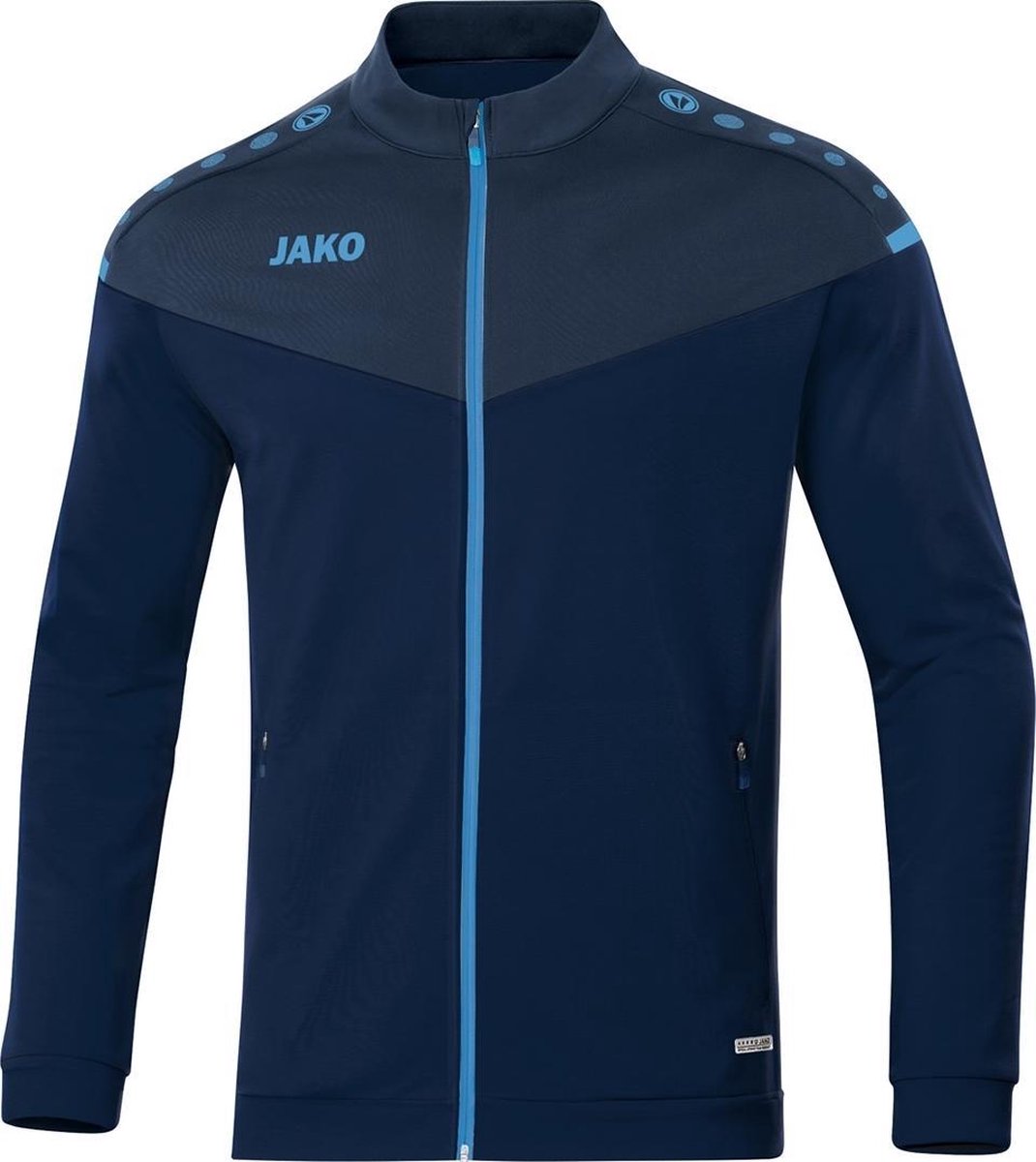 Jako Champ 2.0 Polyesterjas Marine Blauw-Donker Blauw-Hemels Blauw Maat L