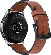 SmartphoneClip® Kalfsleer Classic bruin Bandje geschikt voor Samsung Galaxy Watch 46 mm