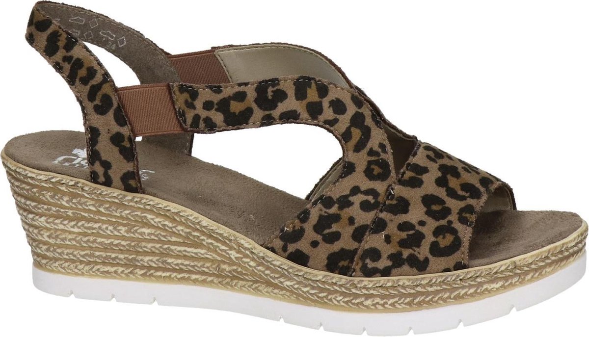Rieker dames sandaal - Leopard - Maat 42 | bol.com