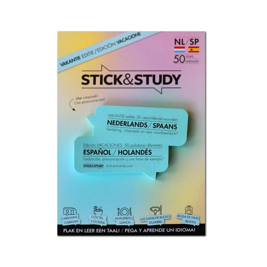 Stick and Study – Spaans leren met sticky notes! - 50 vel - NEDERLANDS /  SPAANS -... | bol.com