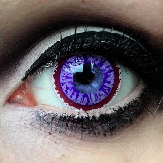 Wat leuk Koopje Morse code Purple Glaze - 1 jaar fun lenzen - Halloween Carnaval Party - per 2 -  MesmerEyez | bol.com