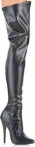 Devious Overknee Laarzen -47 Shoes- DOMINA-3000 Paaldans schoenen Zwart