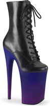 Pleaser Plateau Laarzen, Paaldans schoenen -37 Shoes- INFINITY-1020BP Paaldans schoenen Zwart/Paars