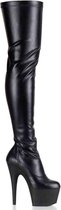 Pleaser Overknee Laarzen -39 Shoes- ADORE-3000 US 9 Zwart