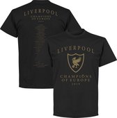 Liverpool Champions Of Europe 2019 Selectie T-Shirt - Zwart  - XXXL