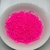 Roze Elastiekjes - 250 Stuks - Elastiek - Haar Elastiekjes - Meisjes Elastiekjes - Wegwerp Elastische Haarbanden - Haaraccessoires - Gratis Verzending