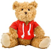 Knuffelbeer Pluche - Beer met Hoodie - in 5 kleuren verkrijgbaar -22 x 17 CM