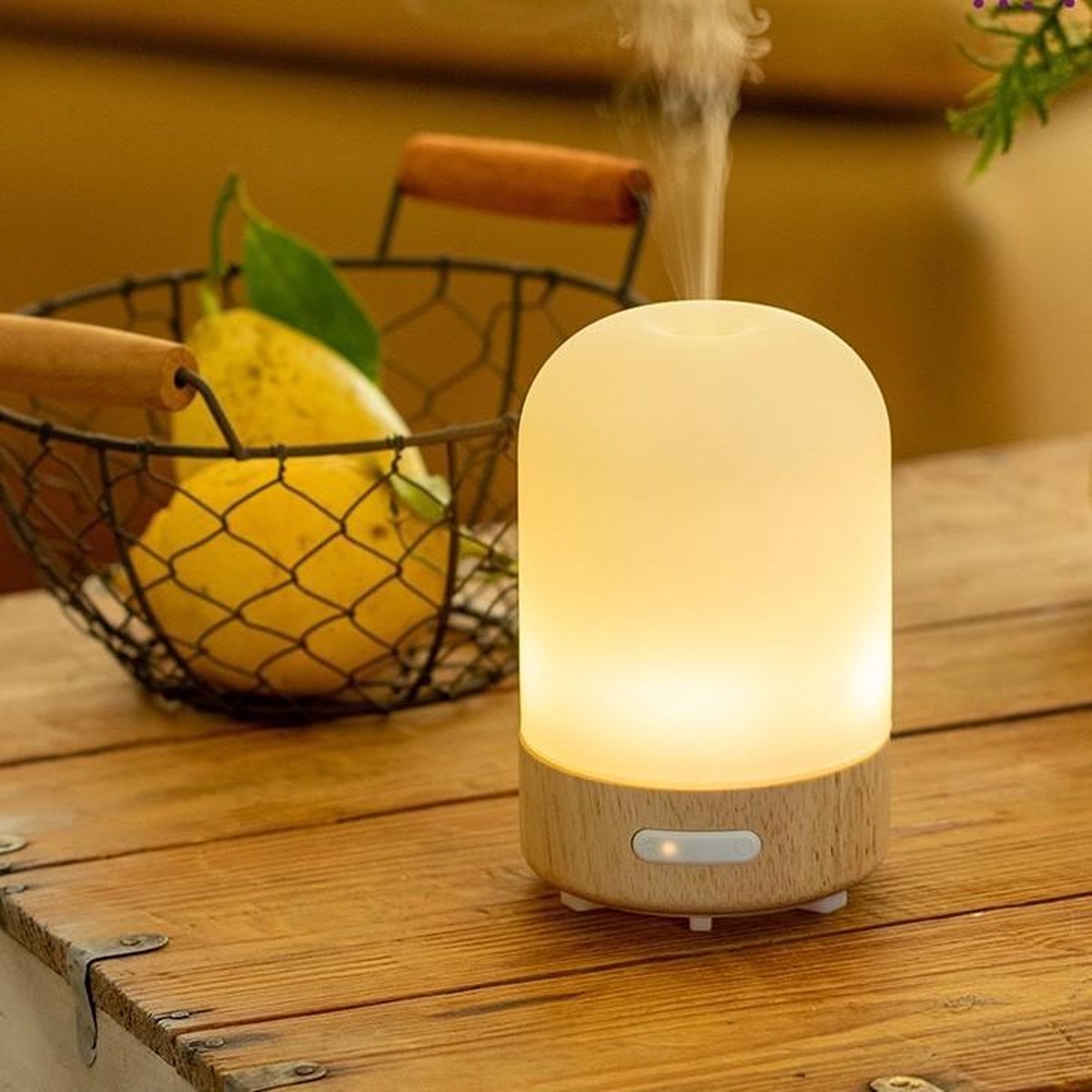 Taoasis aroma diffuser hout met melk glas vernevelaar