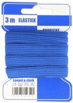toetje Verzorgen Kaal gekleurd blauwe kaart elastiek 3 meter 10 mm breed, kookecht, blauw |  bol.com