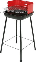 Barbecue BBQ - Barbecue - Compact - Vierkant - Windscherm - Rood