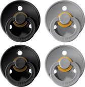 BIBS Fopspeen - Maat 2 (6-18 maanden) - 4 stuks - Cloud en Black