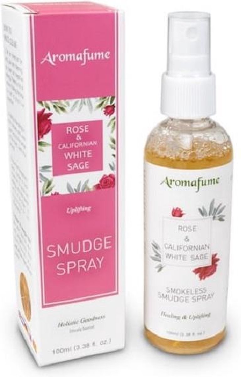 Aromafume Natural Smudge Spray White Sage / Witte Salie Roos - Aromafume
