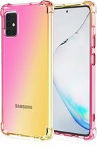 Samsung Galaxy A80 Back Cover Telefoonhoesje | Roze en Geel | TPU hoesje