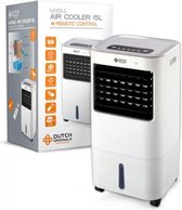 Aircooler 15 Liter - Dutch Originals - Luchtkoeler - Air cooler - Met afstandbediening + Timer - Touchscreen - Luxe - Wit