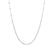 Velini jewels-SPROLO925-925 Zilver Bolletjes Ketting- 40 cm