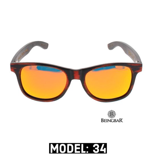 BEINGBAR Eyewear "Model 34" Sustainable Bamboo LIMITED EDITION Sunglasses van BEINGBAR — afbeelding 4